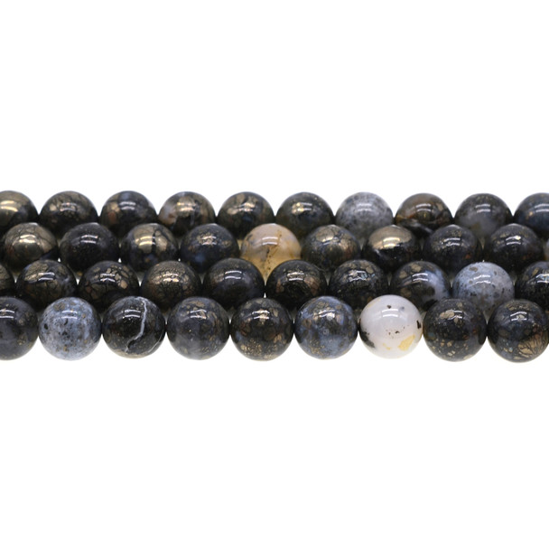 Marcasite Agate Round 10mm - Loose Beads