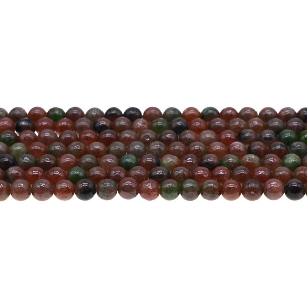 Kashgar Red Green Garnet 6mm - Loose Beads