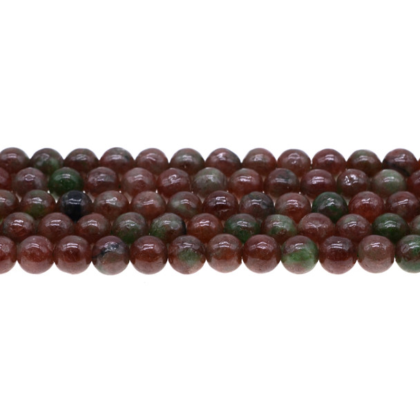 Kashgar Red Green Garnet 8mm - Loose Beads