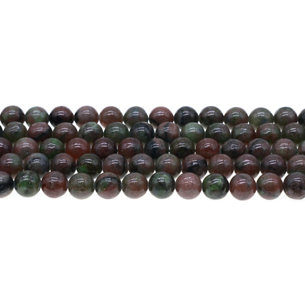 Kashgar Red Green Garnet 8mm - Loose Beads