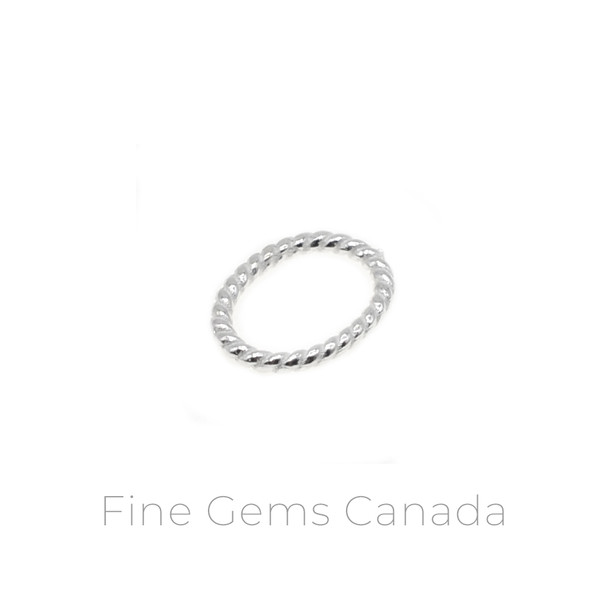 Textured Oval Ring Spacer (9.4x12x1.4mm) - 10/pack - 925 Sterling Silver