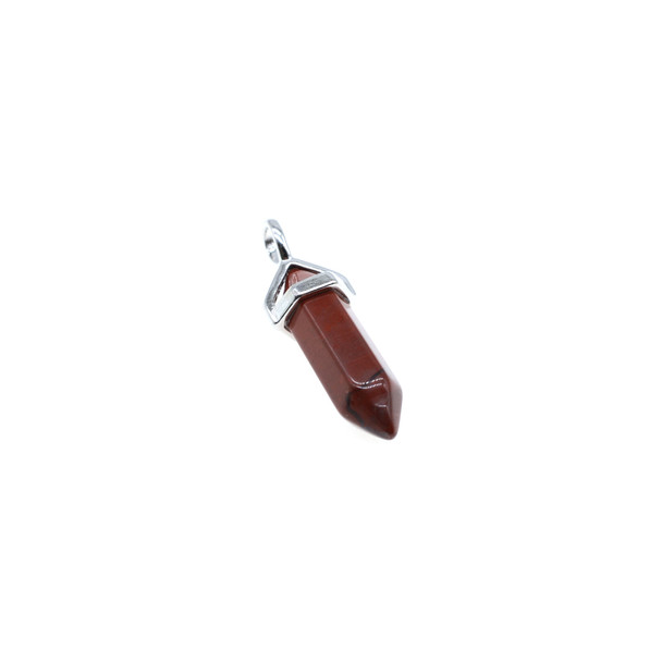 Stone Pen Pendant Part 7x30mm - Red Jasper