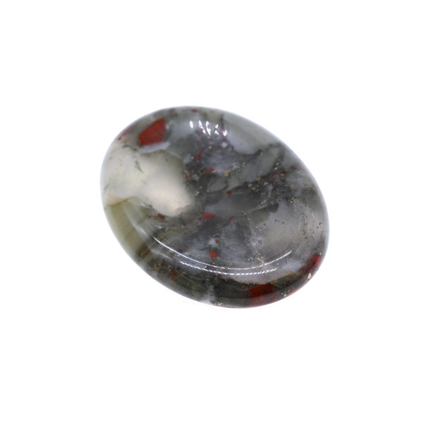 Worry Stone 45x35x8mm - African Blood Stone