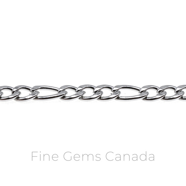 Stainless Steel - 3.8mm Figaro Chain - 20m