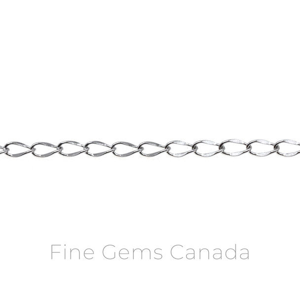 Stainless Steel - 2.0mm Curb Pressed Chain - 20m