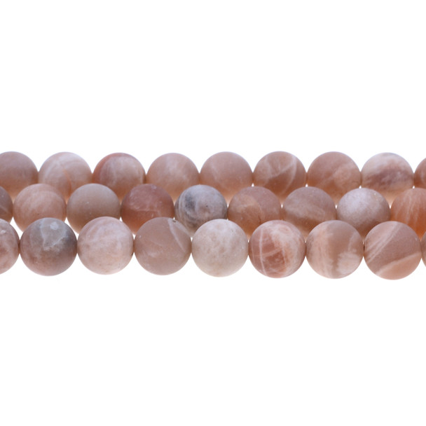 Multi-Color Moonstone Round Frosted 12mm - Loose Beads