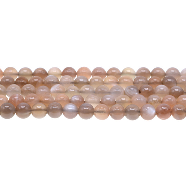 Grey Multi-Color Moonstone AA Round 8mm - Loose Beads