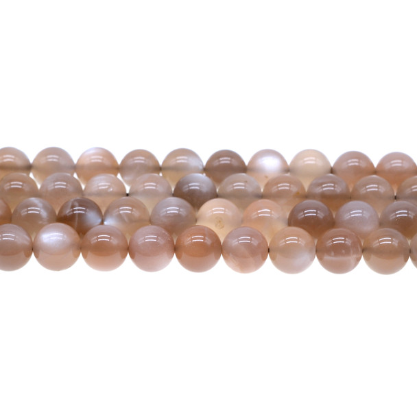 Grey Multi-Color Moonstone AA Round 10mm - Loose Beads