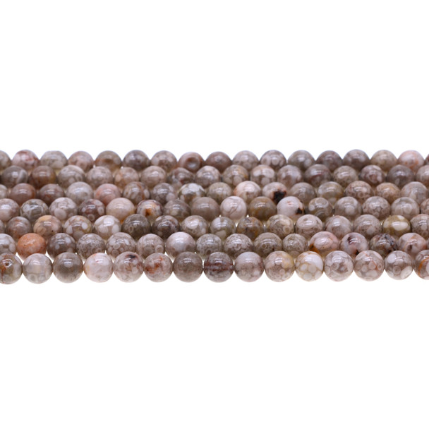 Brown Maifanite Maifan Stone Round 6mm - Loose Beads