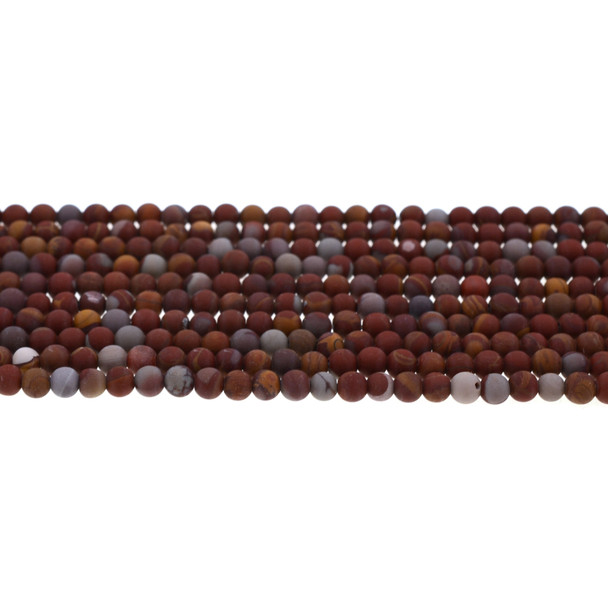 Australian Noreena Jasper Round Frosted 4mm - Loose Beads