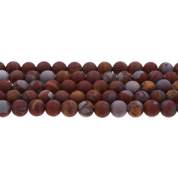 Australian Noreena Jasper Round Frosted 8mm - Loose Beads