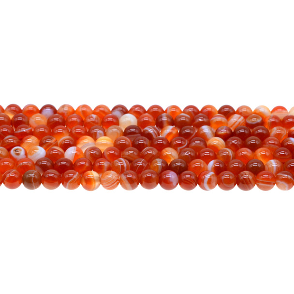 Red Sardonyx Round 6mm - Loose Beads