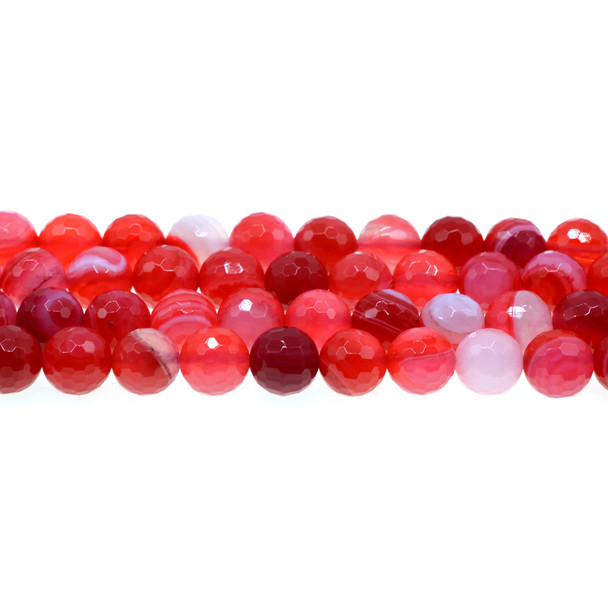 Strawberry Sardonyx Round Faceted 10mm - Loose Beads