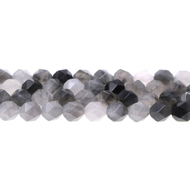 Grey Cloudy Quartz Round Large Cut 10mm - Loose Beads