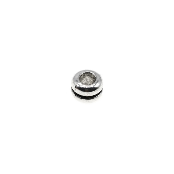 Pewter Double Wheel Spacer - 6.7mm x 5.0mm (3.0mm Hole) - 70/Pack