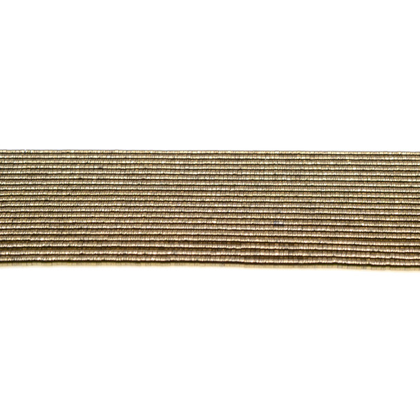 Golden Metallic Hematite Sliced Tube 2mm x 2mm x 1mm - Loose Beads