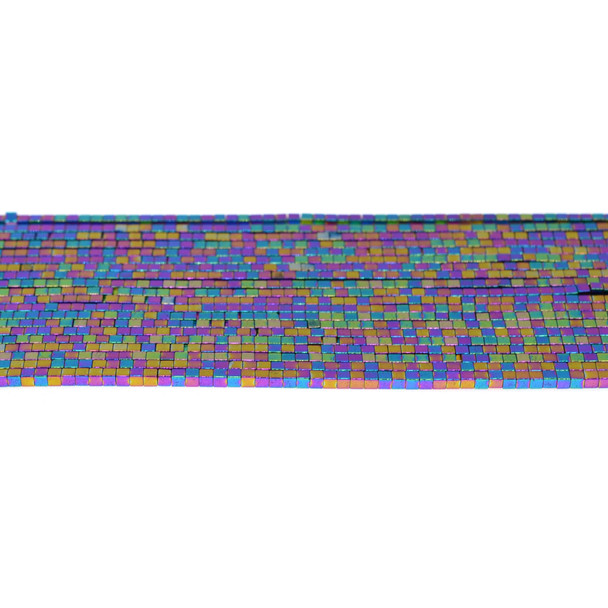 Rainbow Hematite Cube 2mm x 2mm x 2mm - Loose Beads