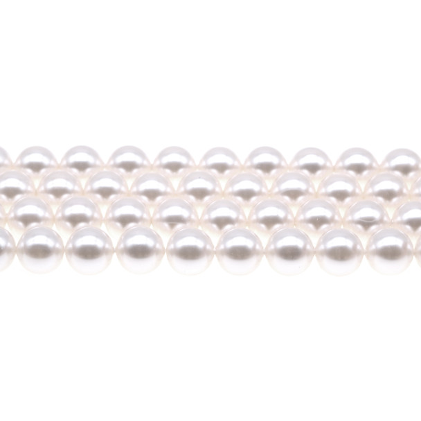 Shell Pearl Round 10mm - Pink White - Loose Beads