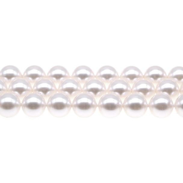 Shell Pearl Round 12mm - Pink White - Loose Beads