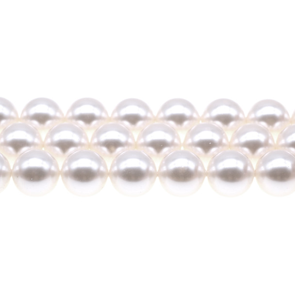 Shell Pearl Round 14mm - Pink White - Loose Beads