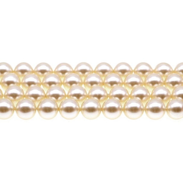 Shell Pearl Round 10mm - Cream - Loose Beads