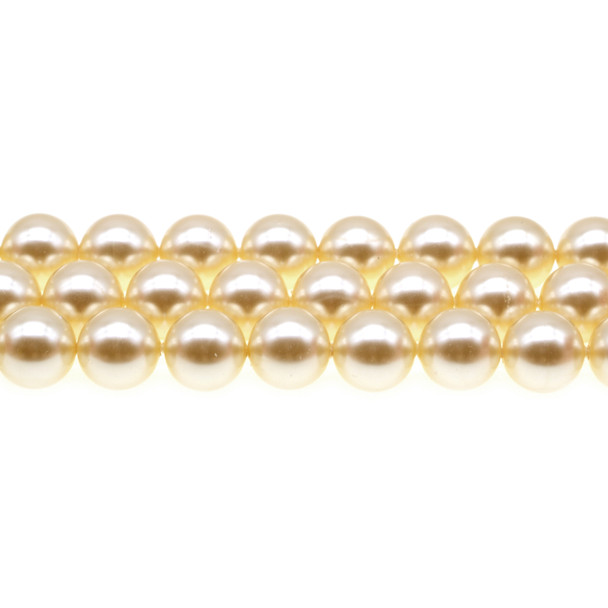 Shell Pearl Round 12mm - Cream - Loose Beads