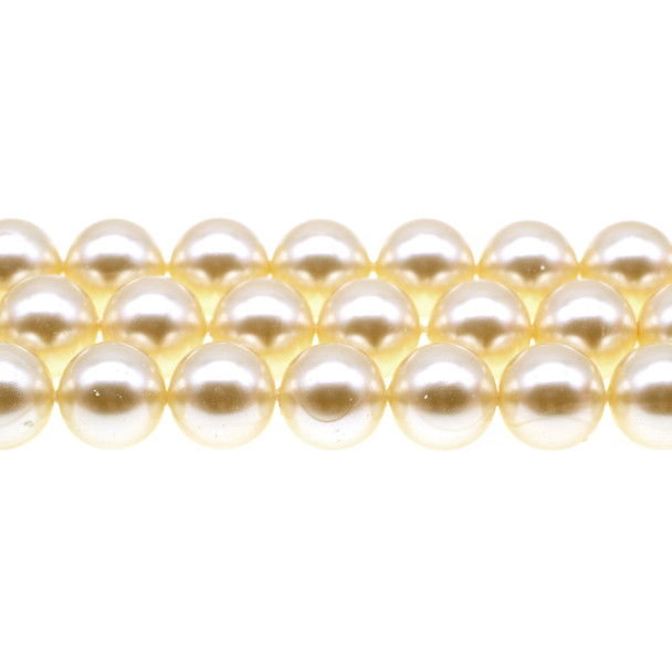 Shell Pearl Round 14mm - Cream - Loose Beads