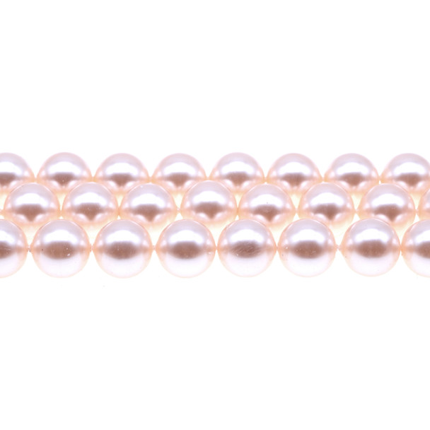 Shell Pearl Round 12mm - Light Pink - Loose Beads
