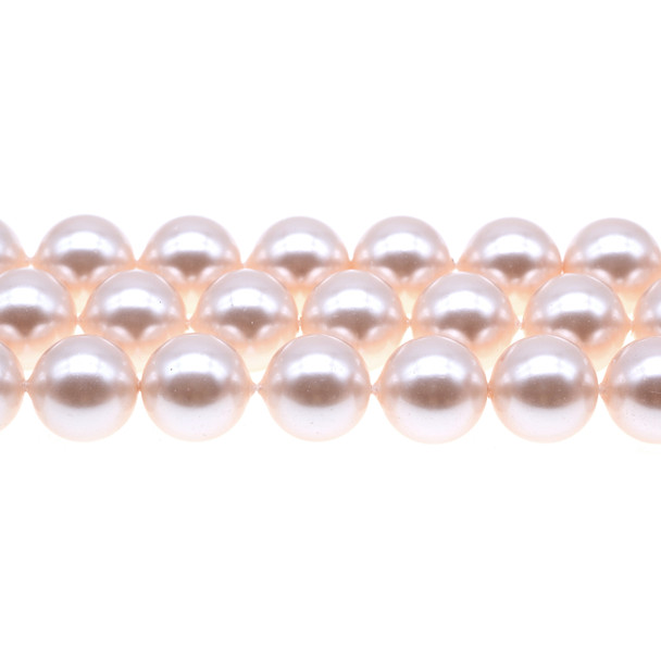 Shell Pearl Round 14mm - Light Pink - Loose Beads