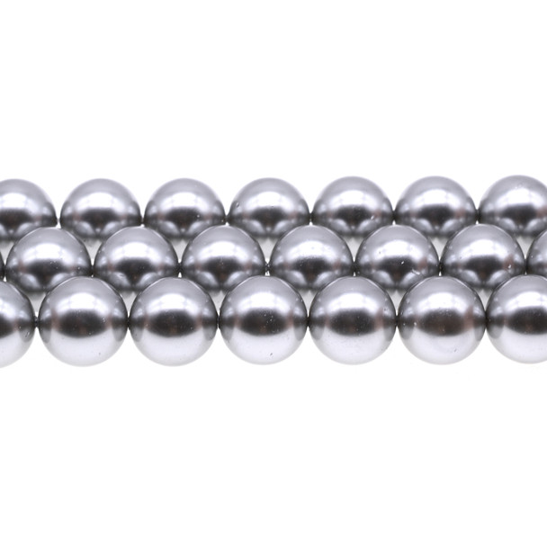 Shell Pearl Round 14mm - Grey - Loose Beads