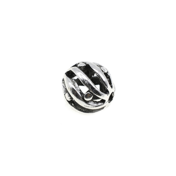 Pewter Design Filigree Bead Style 8081  - 10mm (1.4mm Hole) - 15/Pack