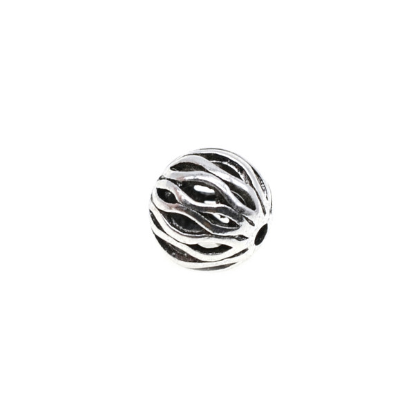 Pewter Design Filigree Bead Style 8082  - 10mm (1.4mm Hole) - 15/Pack