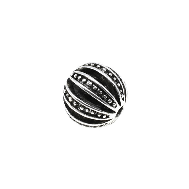 Pewter Design Filigree Bead Style 8084  - 12mm (1.7mm Hole) - 15/Pack