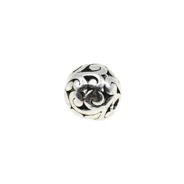 Pewter Design Filigree Bead Style 8085  - 10mm (1.8mm Hole) - 15/Pack