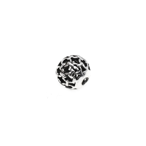 Pewter Design Filigree Bead Style 8090  - 8mm (1.7mm Hole) - 18/Pack