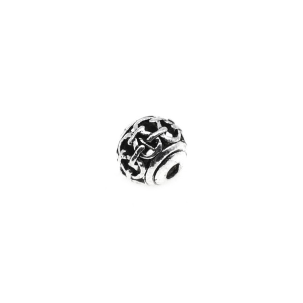 Pewter Design Filigree Bead Style 8096  - 8mm (1.5mm Hole) - 18/Pack