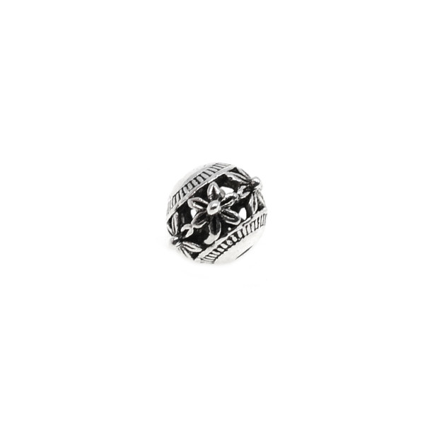 Pewter Design Filigree Bead Style 8097  - 8mm (1.5mm Hole) - 18/Pack