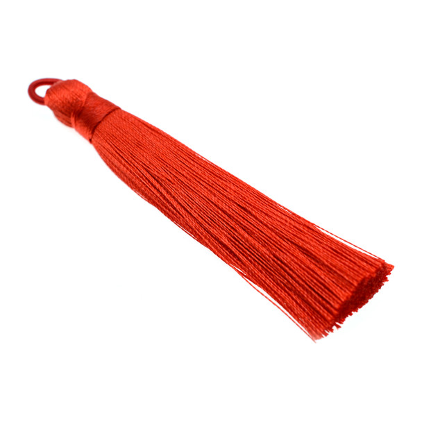 3.5 Inch Hand Made Tassel - Red - 10/Pack