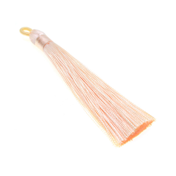 3.5 Inch Hand Made Tassel - Peach - 10/Pack