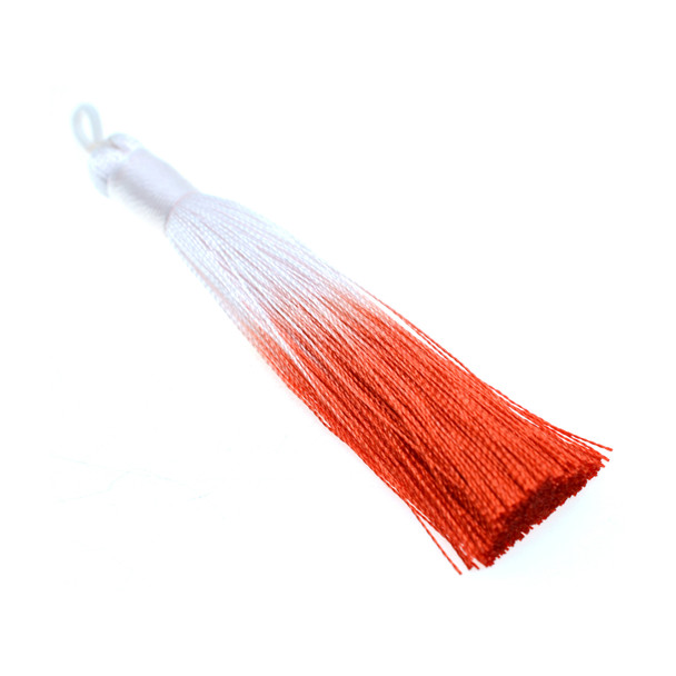 3.5 inch Hand Made Ombre Shaded Tassel - Red - 10/Pack