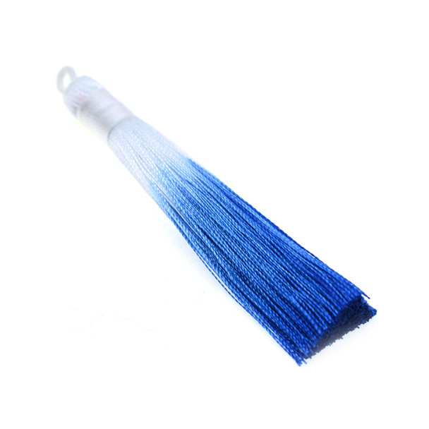 3.5 inch Hand Made Ombre Shaded Tassel - Blue - 10/Pack