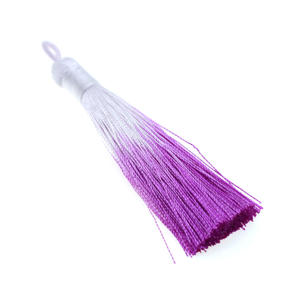 3.5 inch Hand Made Ombre Shaded Tassel - Purple - 10/Pack