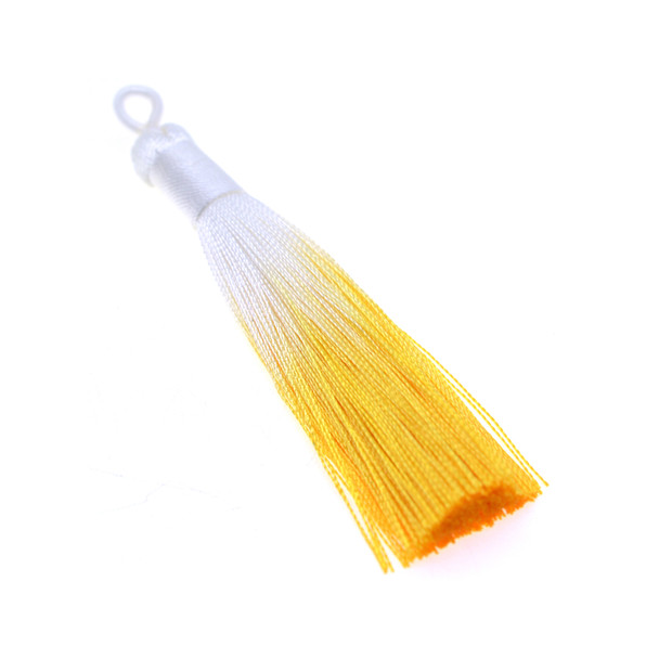 3.5 inch Hand Made Ombre Shaded Tassel - Tangerine - 10/Pack