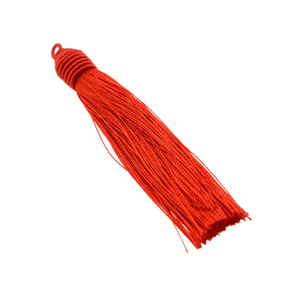 3 Inch Hand Made Beehive Tassel - Red - 10/Pack