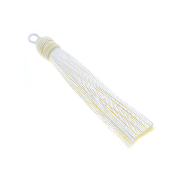 3 Inch Hand Made Beehive Tassel - Ivory - 10/Pack