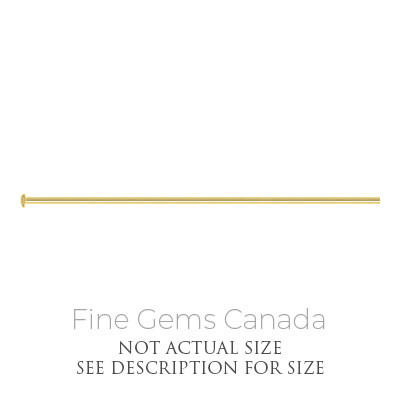 14K Gold Vermeil - 30mm Headpin (0.6mm wire) - 20/Pack