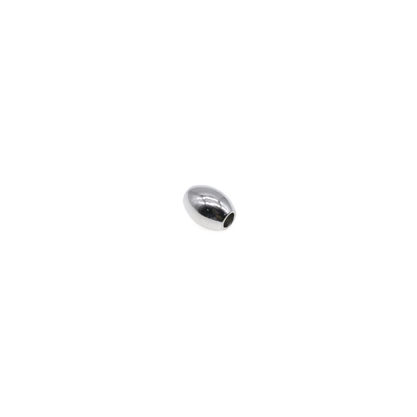 Stainless Steel - Oval Bead 4mm x 5mm (ID. 1.5mm) - 20/Pack