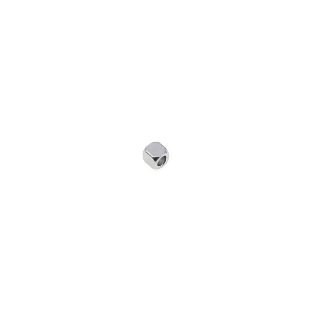 Stainless Steel - Rounded Cube Beads 2.5mm (ID. 1.3mm) - 100/Pack