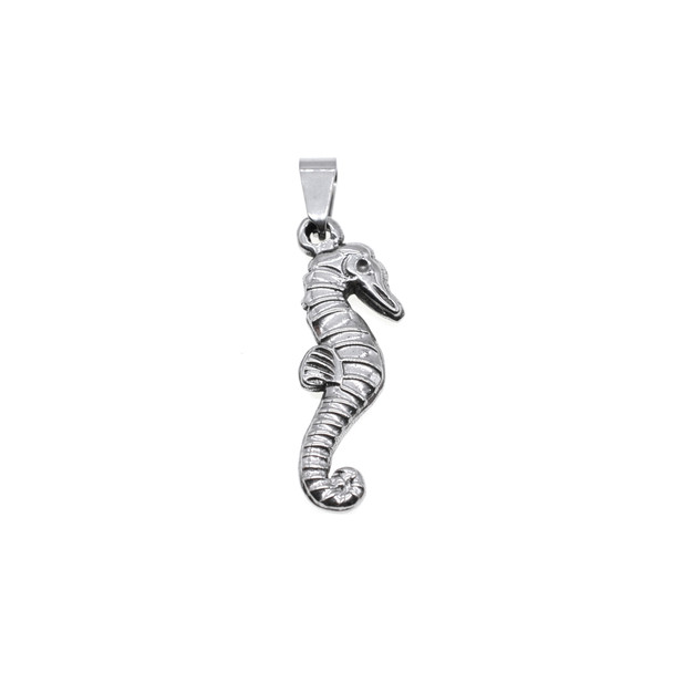 23mm Stainless Steel Seahorse Charm