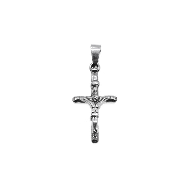 13x24mm Stainless Steel Crucifix Charm